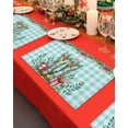 thumbnail image 4 of Christmas Placemats Set of 6 Cowboy Boot Holly Leaves Christmas Placemats for Dining Table Candy Canes Blue Plaid Table Mat Winter Holiday Home Party Kitchen Table Decorations, 4 of 6