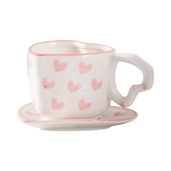 Yooshoverk Valentine’S Day Couple’S Mug Set - Romantic Themed Gift For Love Celebrations & Gift Exchanges Pink Free Size