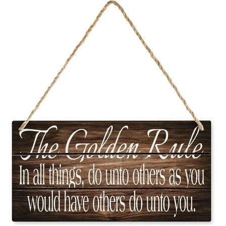Wood Decor Sign In All Things, Do Unto Others As You Would Have Others Do Unto You. Wooden Sign For Room Wall Decor, Funny Sign Rustic Wood Plaque House Decor For Front Door 12X6 In