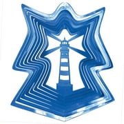 Iron Stop Blue Lighthouse Wind Spinner
