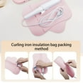 thumbnail image 5 of Silicone Curling Iron Heatproof Cover | High Temperature Insulation Mat | Travel Storage Bag for Hot Hair Tools | Pink Gray Green Blue | 11.22x9.84 Inches, 5 of 6