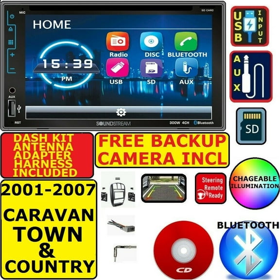 01-07 CARAVAN TOWN & COUNTRY BLUETOOTH TOUCHSCREEN USB AUX SD CAR RADIO STEREO