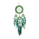 thumbnail image 3 of Adorno Colgante de Pared de Macramé con Borla de Plumas, 20x75cm, Decoración Decorativa Hecha a Mano para El Hogar, para Cafetería Y Estudio, Versátil Circulo verde, 3 of 9