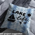 thumbnail image 2 of Homewish Lake House Fabric by the Yard 2 Yard,Ocean Sailboat Room Decor Fabric by the Yard,Blue Black Fabric for Sewing For Boys Kids,Microfiber Bedroom Decor, 2 of 6