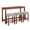 Cherry, variant on GZXS 4-Piece Counter Height Kitchen Dining Set with Charging Station, 59" Long Bar Table and Stools Set with USB/Type-C & Power Outlets, Solid Wood Frame Pub Set for Small Space, Brown