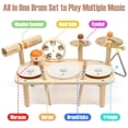 thumbnail image 2 of Juego de batería Vanplay para niños de más de 3 años, juguetes musicales de madera 11 en 1, 2 of 7