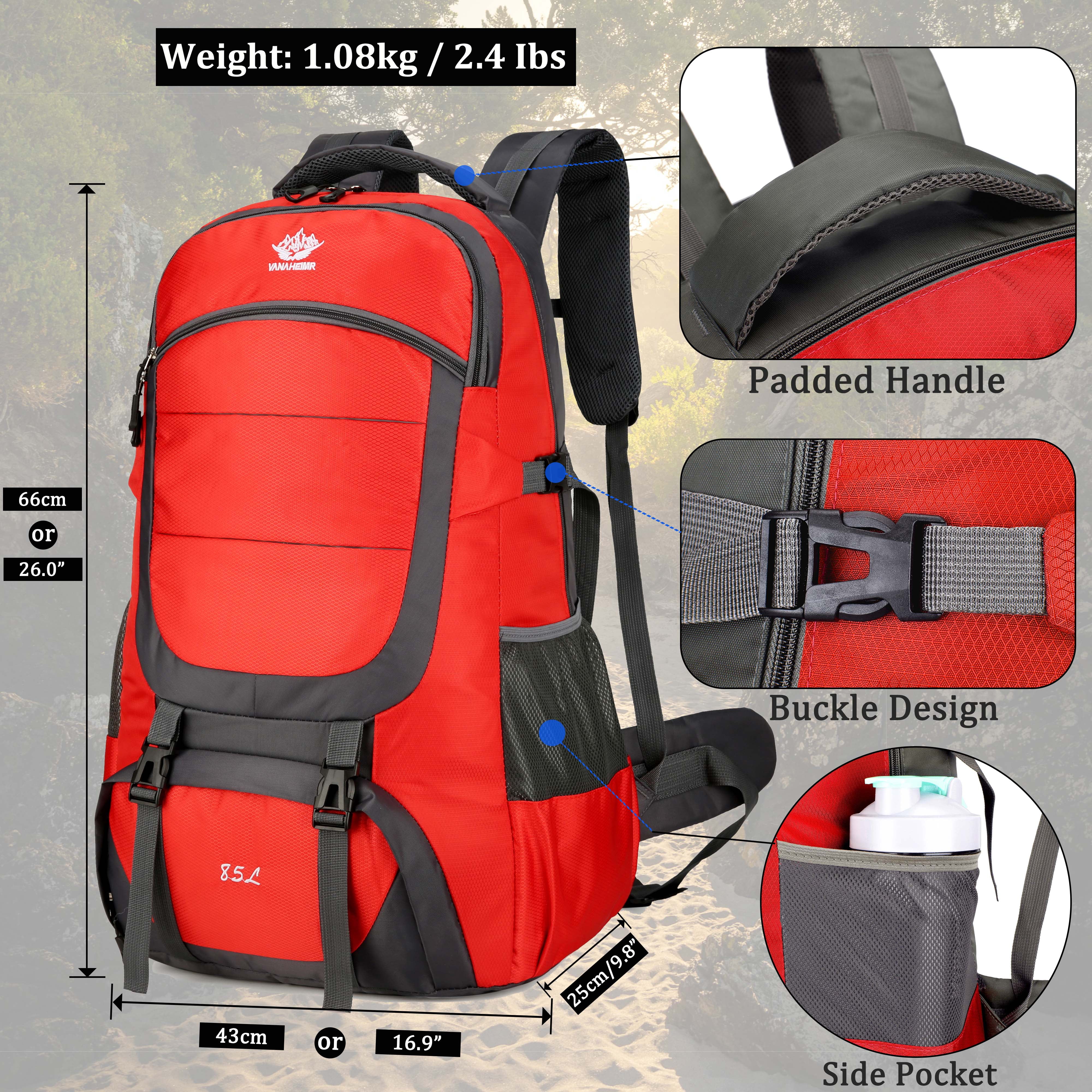 85L Hiking Camping Backpack,Hunting Climbing Backpack for Outdoor,Backpack Water Resistant,Tactical Backpack for Men Women