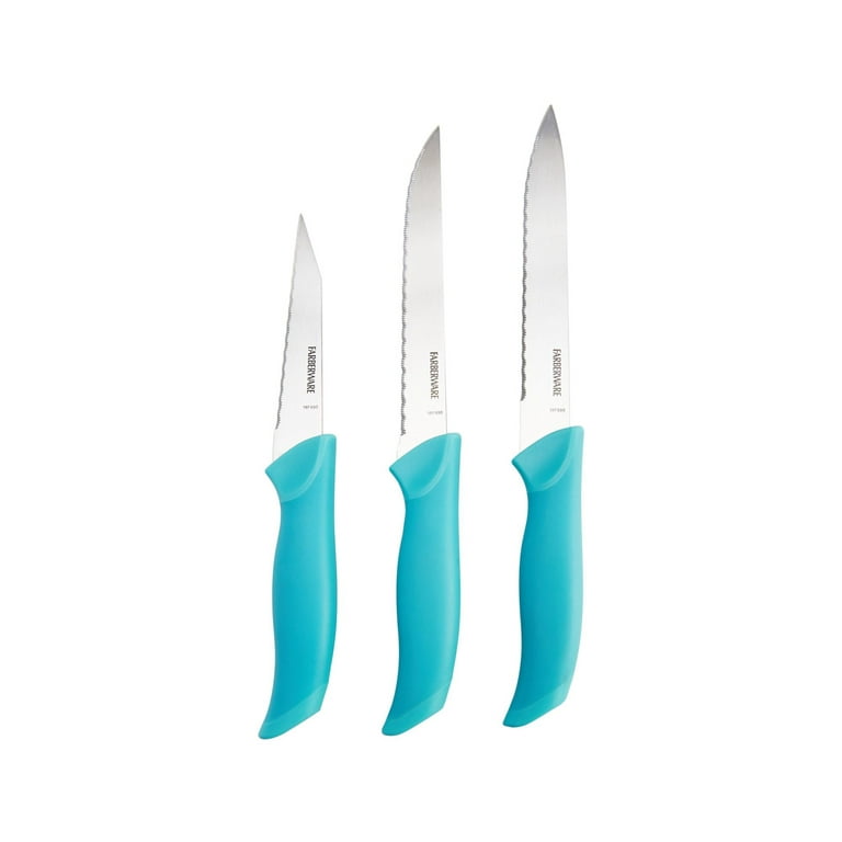 Farberware - Aqua Sky Soft Grip 14-Piece Knife Block Set