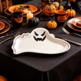 thumbnail image 4 of Yhmxh 10Pcs Halloween Disposable Paper Plates, Cute & Spooky Ghost Shaped Party Supplies, Decorative Disposable Snack Dessert Plates for Halloween Trick or Treat Party, Birthday, Table Decorations, 4 of 6