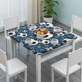 thumbnail image 3 of Blue Soccer Balls Pattern Square Fitted Tablecloth with Elastic Edge,Square Table Cover,Washable Elastic Table Cover for Home Kitchen Party Decor 36"x36", 3 of 6