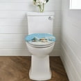 thumbnail image 2 of ZIATUBLE Xmas Snowman Toilet Lid Dust Cover Snowflake Toilet Seat Lid Covers Elongated Toilet Seat Lid Cover Oval Toilet Cover Caps Fits Most Round Elongated and Oblong Lids, 2 of 6