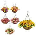 thumbnail image 4 of Garden Hanging Basket Artificial Flowers Outdoor Display Long-lasting Natural Look Stylish Design UV-Protected, 4 of 5