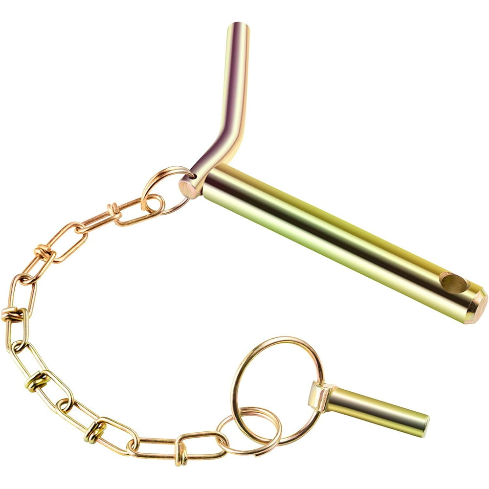Goreks Bent Handle Hitch Pin with Chain and Lynch Pin 7/8â€ x 5 1/8â