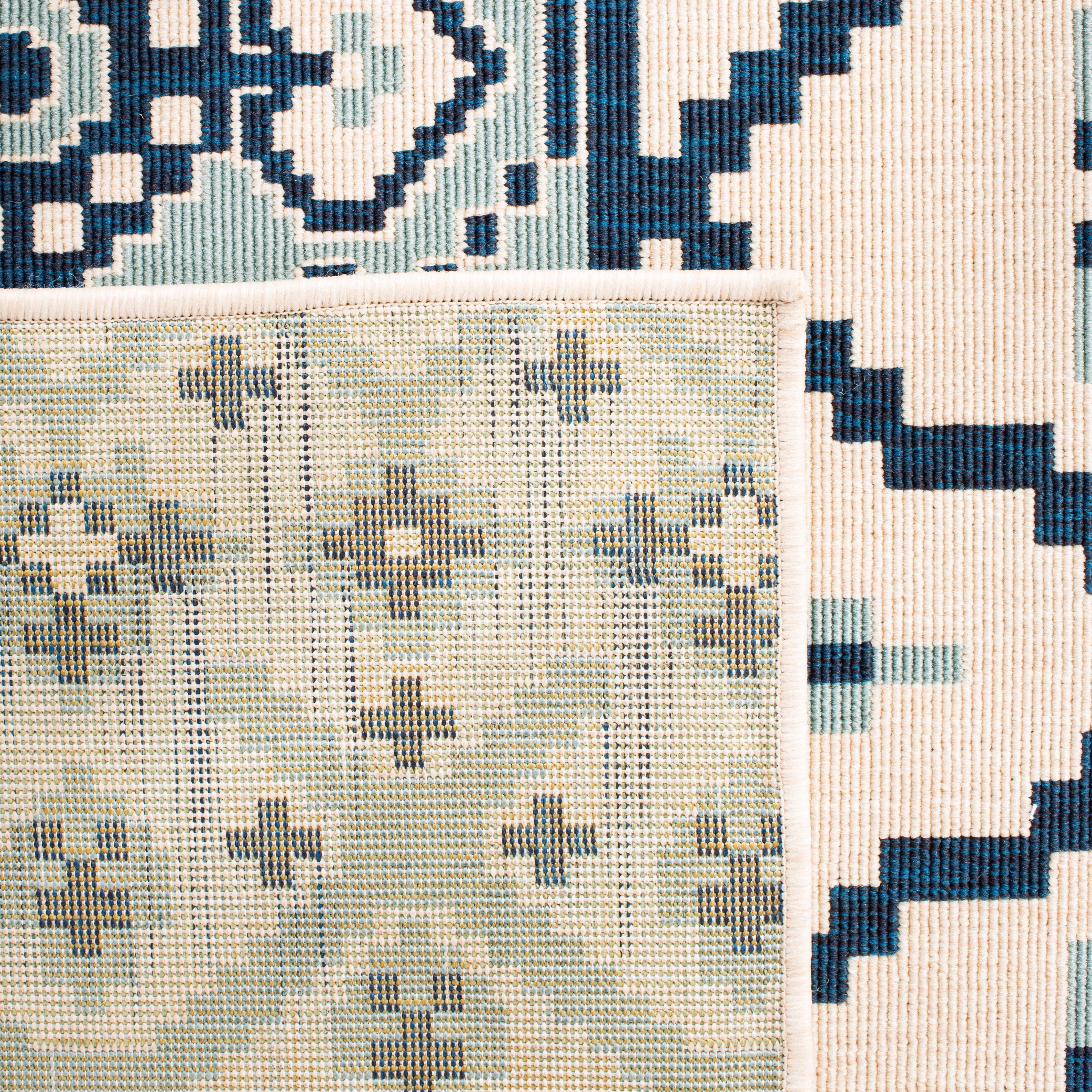 SAFAVIEH Veranda Dogon Southwestern Indoor/Outdoor Area Rug, 9' x 12', Turquoise/Blue