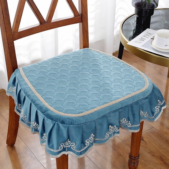 Nvzi Cojín para jardín, terraza, hogar, cocina, oficina, grueso y cómodo, 45 x 45 cm (azul)