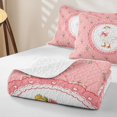 thumbnail image 4 of Manfei Cute Animals Goose Twin Quilt Set,Cute Flowers Blossom Twin Coverlet Set,3-Piece,1 Bedspread and 1 Pillowcase, 4 of 7