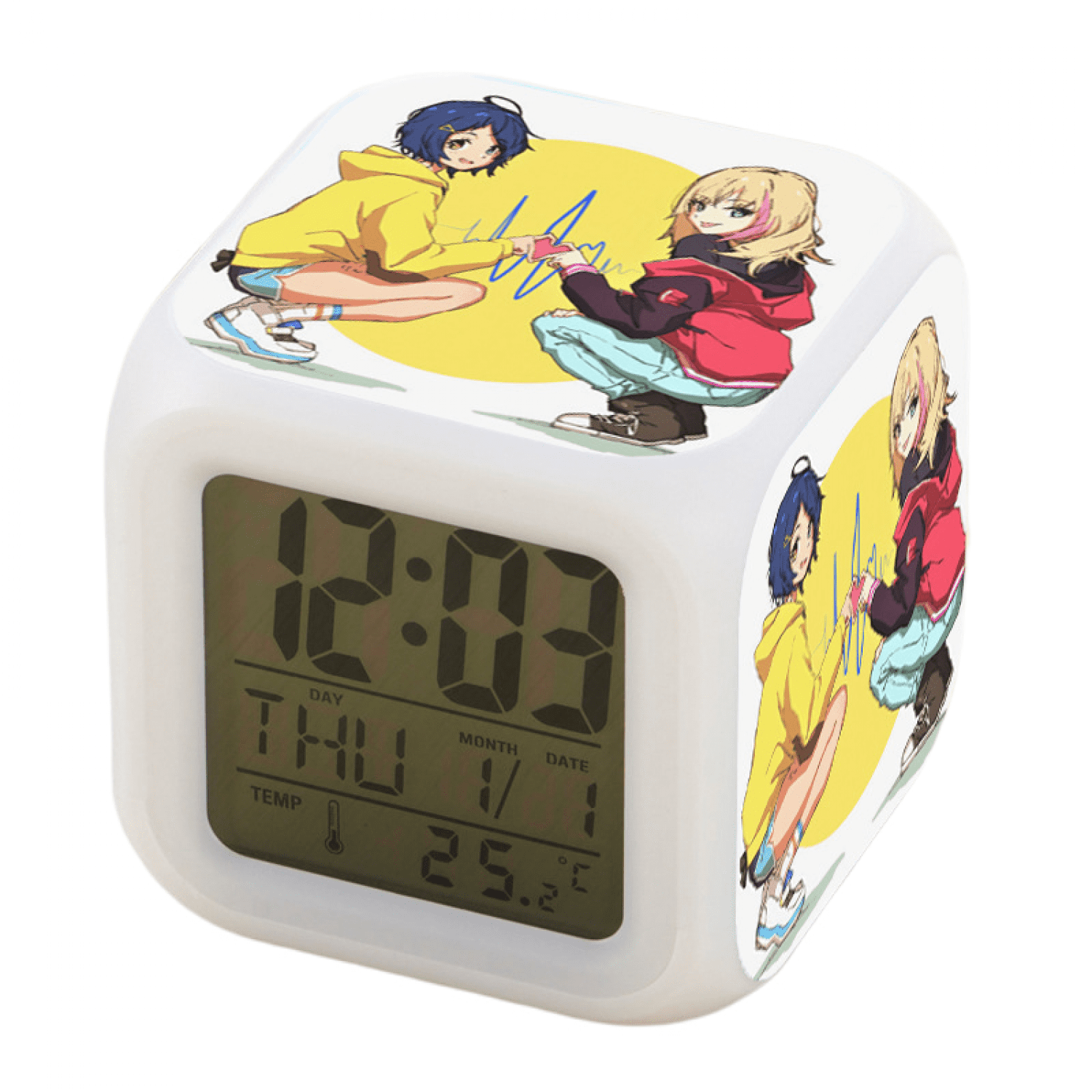 TIMPCV Alarm Clock For Kids, Digital Alarm Clock Cube Wake Up Clocks