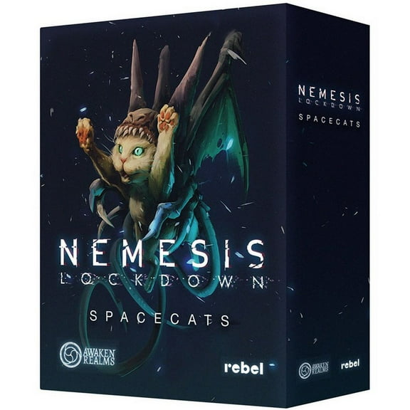 Nemisis Lockdown Board Game -Space Cats Expansion for Ages 14 and up, from Asmodee