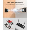 thumbnail image 2 of Magnetic Door Sensor 4 Pcs Slim Stainless Steel Magnetic Locks for Sliding Doors, Black, 2 of 5