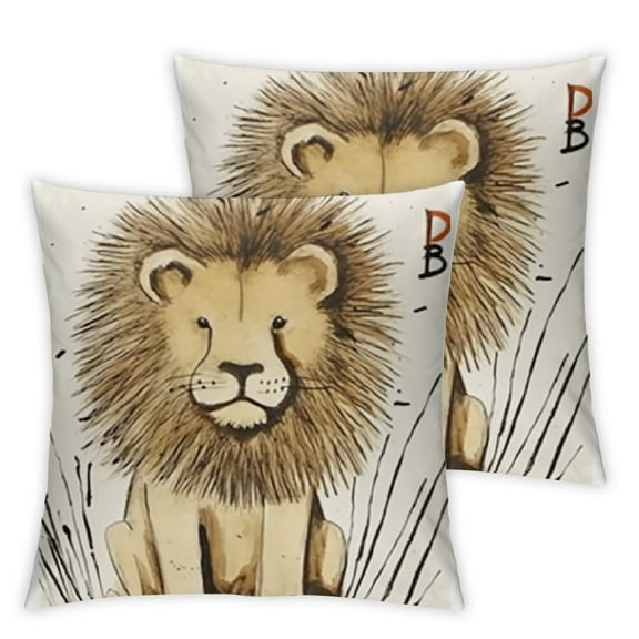 nygtbtfer Kids Animals Throw Pillow of 2 Pillows for Kids 12x12in