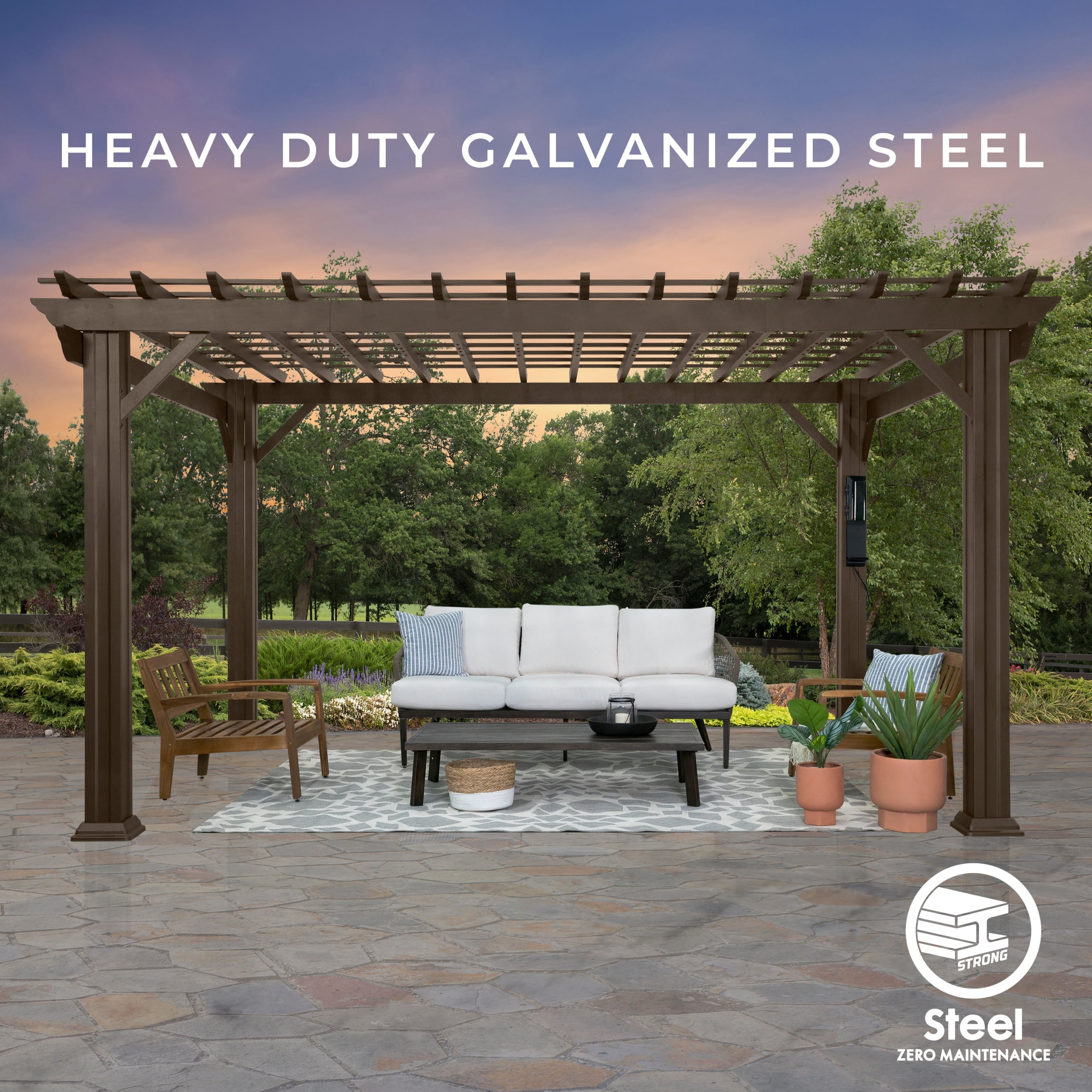 Backyard Discovery 14' x 12' Ashford Traditional Steel Pergola