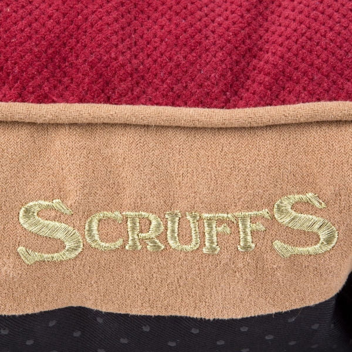 Scruffs® Highland Box Bed, Pet Bed, Machine Washable, Non-Slip Base, One-Piece, Soft-Walled Design (Small) - Red