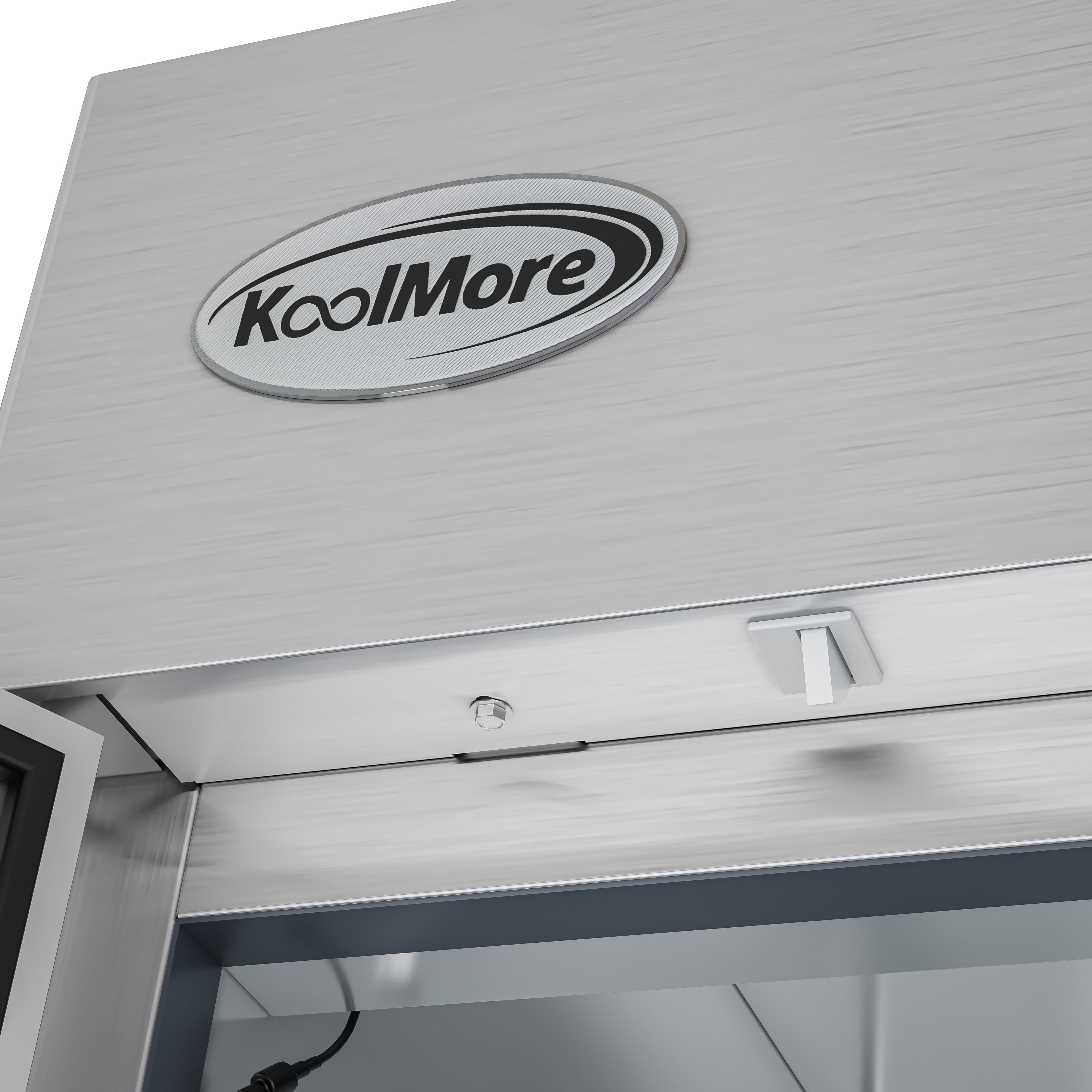 KoolMore 54 in.  Two-Glass Door Commercial Reach-in Refrigerator Cooler with LED Lighting - 47 Cu. ft. RIR-2D-GD