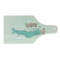 thumbnail image 1 of Cartoon Airplane Cutting Board, Adventurous Funny Bear Flying in the Sky on a Plane Cheerful, Decorative Tempered Glass Cutting and Serving Board, Wine Bottle Shape, Multicolor, by Ambesonne, 1 of 1