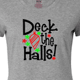 thumbnail image 4 of Inktastic Deck the Halls Christmas Ornament Women's T-Shirt, 4 of 5