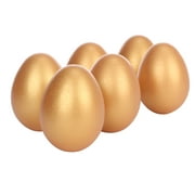 Bescita Simulation Easter Eggs Wooden Fake Eggs 2.3 Inch Solid Eggs 1/5/6/10 Pcs