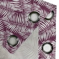 thumbnail image 4 of Ambesonne Leaves Grommet Curtain, Plum Aloha Leaf Botanical, 50"x96", Plum and White, 4 of 5
