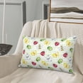 thumbnail image 5 of Picia Insects Pattern Plush Pillow Case – Soft and Cozy Cushion Cover, Hypoallergenic Throw Pillow Case for Home Decor-16"x24", 5 of 6