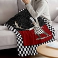 thumbnail image 3 of Red Black Chef Blanket Soft Cozy Warm Throw Blanket for Couch, Plush Fuzzy Flannel Fleece Blankets for Sofa, Cartoon Cute Watercolor Cooking Checkered Bed Blankets Lightweight Gifts for Men, 40"x60", 3 of 9