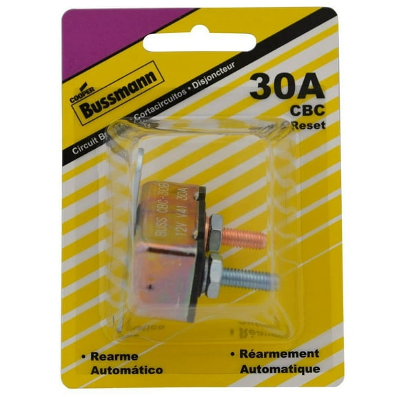 Bussmann BP/CBC-30B Type I 30 Amp Circuit Breaker with Two 10-32 Threaded Studs