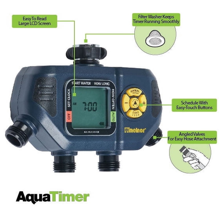 Melnor 4-Zone Aqua Timer Digital Water Timer - Walmart.com