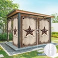 thumbnail image 6 of Outdoor Curtains for Patio Waterproof, Western Star Brown Outdoor Privacy Panels Grommet, Texas Stars Retro Farmhouse Buffalo Plaid Blackout Outside Curtains for Porch/Cabana 54"x95", 1 Panel, 6 of 8