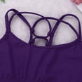 thumbnail image 6 of iiniim Kids Girls 2Pcs Activewear Set Gymnastics Sports Bra Crop Tops and Booty Shorts Swimsuit Purple&Black 8, 6 of 7