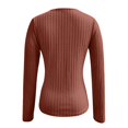 thumbnail image 5 of Womens Cleavage Tops Ribbed Knit Long Sleeve Shirts Deep V Neck Tees Going Out Outfits Clubwear, 5 of 9