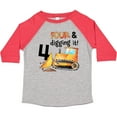 thumbnail image 3 of Inktastic Four and Digging It Bulldozer 4th Birthday Boys or Girls Toddler T-Shirt, 3 of 5