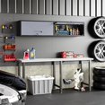 thumbnail image 2 of Wall Mounted Steel Metal Garage Storage Cabinet, Wall Cabinet Shelf Floating Garage Tool Cabinet Trailer Cabinets Work Shop Wall Heavy Duty Assembly Required White, 2 of 13