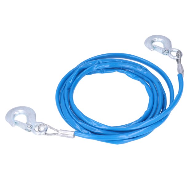 Cable De Remolque Para Remolque, 4 M/13,12 Pies De Largo, 3 Toneladas De Carga, Cable De Acero De Seguridad, Gancho De Metal Resistente Y Flexible Para Automóviles, SUV, Mini