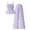 Purple, variant on Bovxnpu Girls Summer Clothing Sets Girls Bow Graphic Tank Top Elastic Waist Wide Leg Pants Sweet Outfit Set