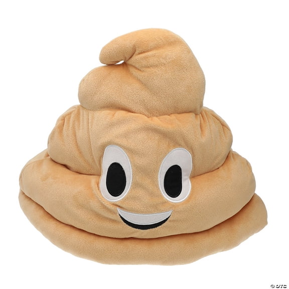 38" circ. Poo Emoji Character Shaped Polyester Hat