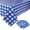 Bule and White, variant on 3 Packs Black and White Checkered Tablecloths 54 x 108 Inches Disposable Plastic Checkered Flag Racing Table Cover Waterproof Rectangle Race Car Table Cloth for Picnic Party Retro Celebration