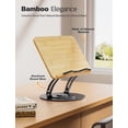 thumbnail image 3 of Soporte para libros Nulaxy Bamboo 360 giratorio para leer, color gris, 3 of 7