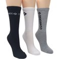 thumbnail image 2 of Converse Women's Half Cushion Crew Socks 3-Pack Size 4-10(White/Black/Light Grey), 2 of 4