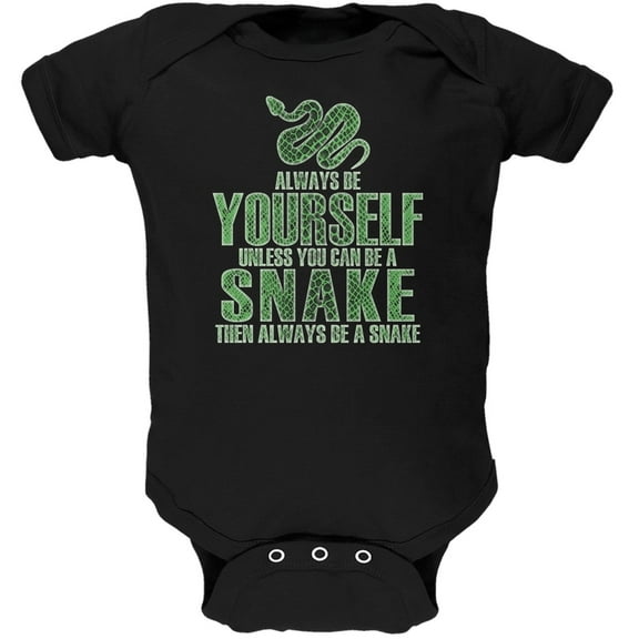 Always Be Yourself Snake Black Soft Baby One Piece - 18 month