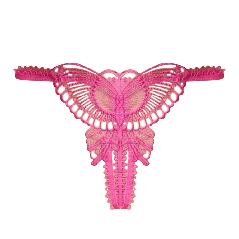 Womens Lingerie Feminine Lace Cute Butterfly Thong T Pants C Shaped  Underwear Sleepwear 