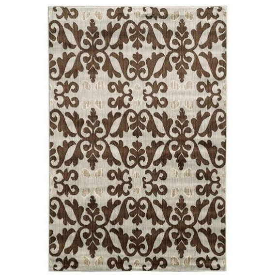 Riverbay Furniture 2' x 3' Rug in Ivory and Brown