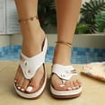 thumbnail image 6 of Womens Orthopedic Flip Flops Arch Support Non Slip Outsole Beach Wedge Slippers Bunion Sandals Wedge Shoes, 6 of 9